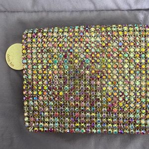 Deux Luxe rhinestone multi-colored wallet/clutch